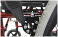 Self Propelled Steel Transit Chair Red from Mobility 2 You - Mobility 2 You.