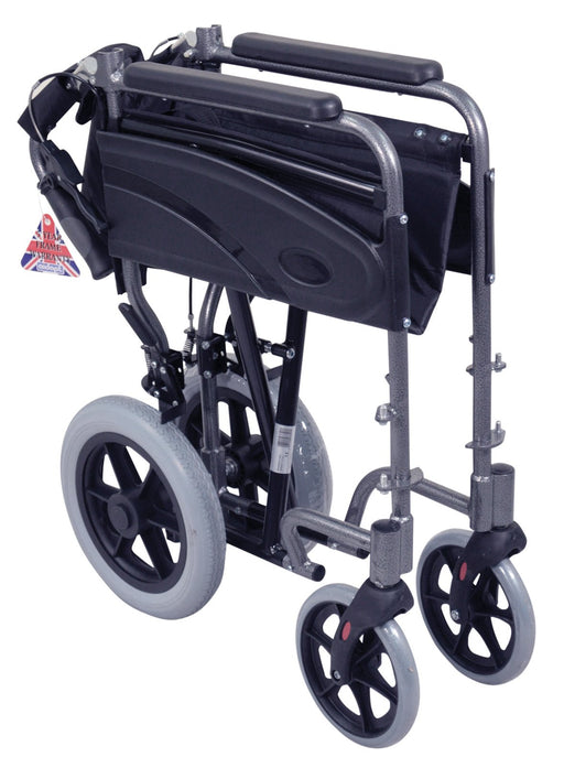 Compact Transport Aluminium Wheelchair Hammered Effect from Mobility 2 You - Mobility 2 You.