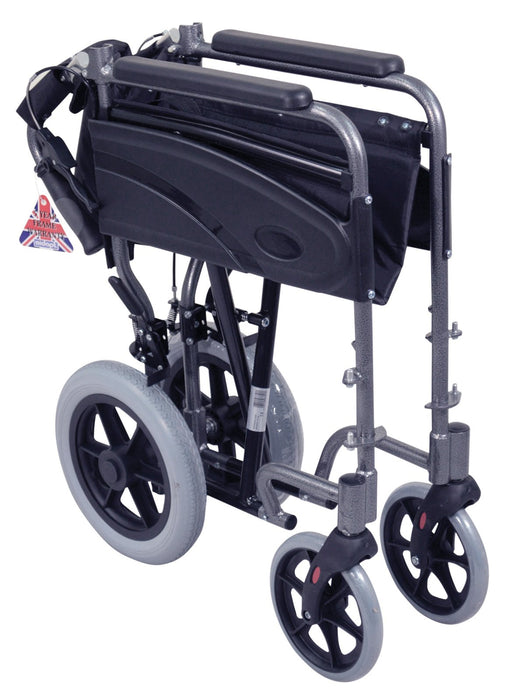 Compact Transport Aluminium Wheelchair Hammered Effect from Mobility 2 You - Mobility 2 You.