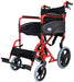 Compact Transport Aluminium Red Wheelchair from Mobility 2 You - Mobility 2 You.