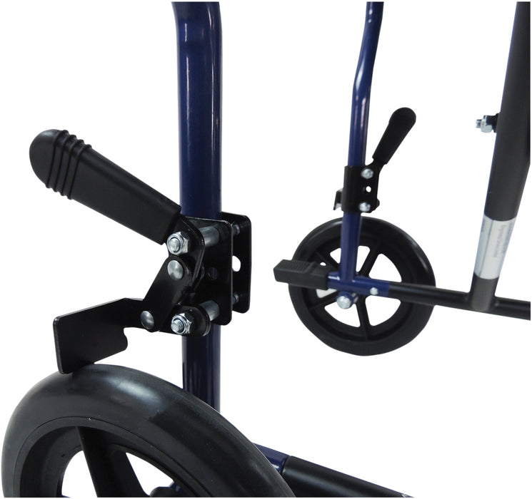 Steel Compact Transport Blue Wheelchair from Mobility 2 You - Mobility 2 You.