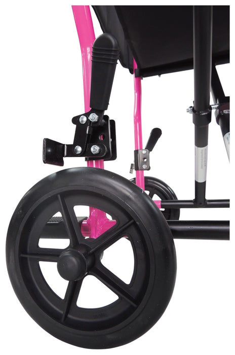 Aluminium Compact Transport Pink Wheelchair from Mobility 2 You - Mobility 2 You.