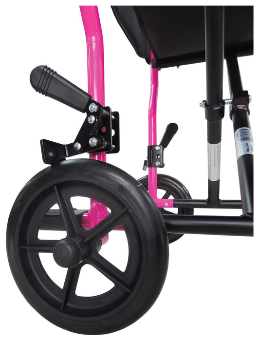 Aluminium Compact Transport Pink Wheelchair from Mobility 2 You - Mobility 2 You.