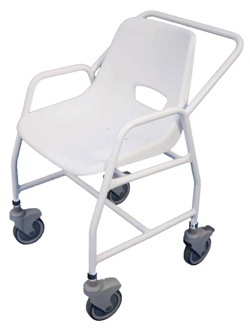 Hythe Mobile Shower Chair with Castors – 2 Brakes and Height Adj from Mobility 2 You - Mobility 2 You.