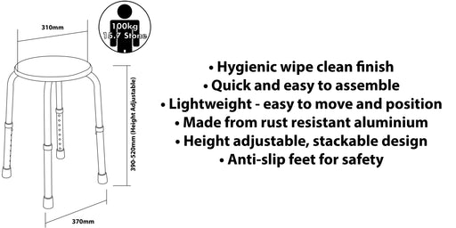 Multi-Purpose Adjustable Stool Red from Mobility 2 You - Mobility 2 You.