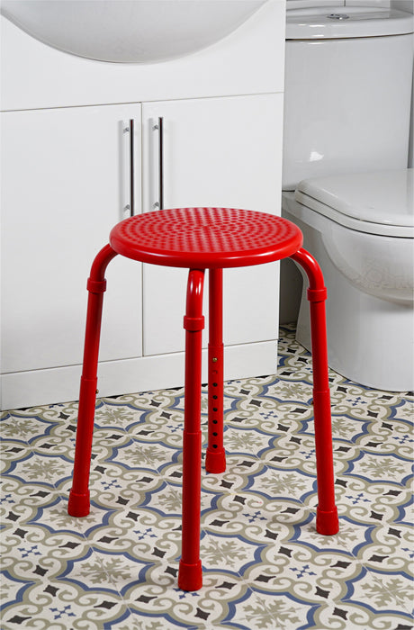 Multi-Purpose Adjustable Stool Red from Mobility 2 You - Mobility 2 You.