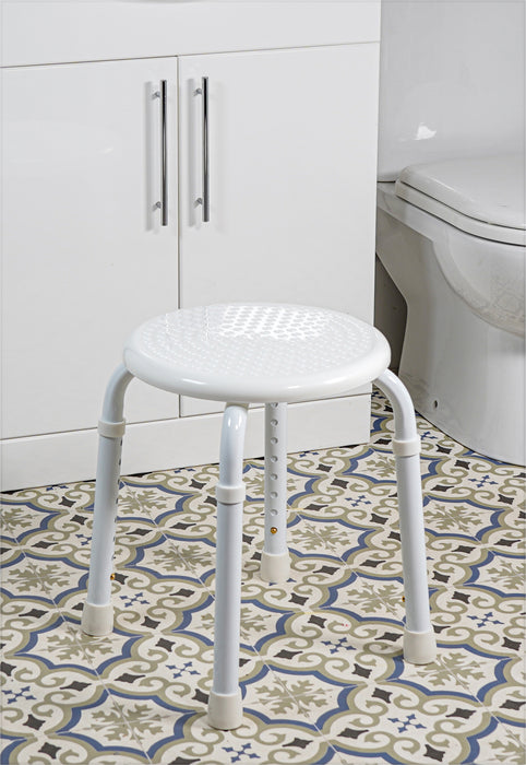 Multi-Purpose Adjustable Stool White from Mobility 2 You - Mobility 2 You.