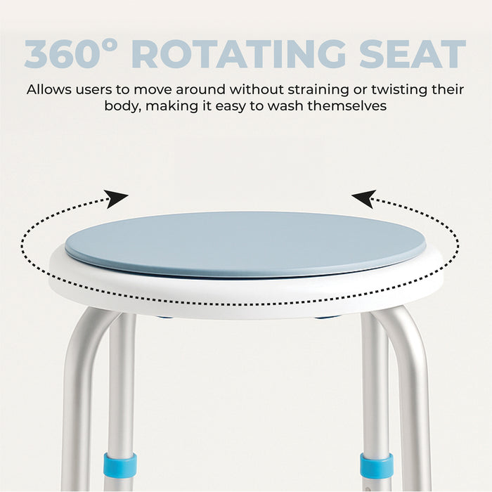 Bath Stool with Rotating Seat from Mobility 2 You - Mobility 2 You.