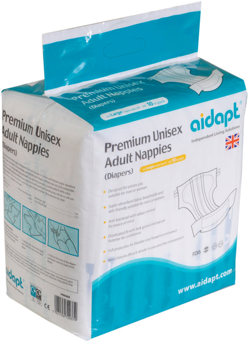 Premium Unisex Adult Nappies (Large) from Mobility 2 You - Mobility 2 You.