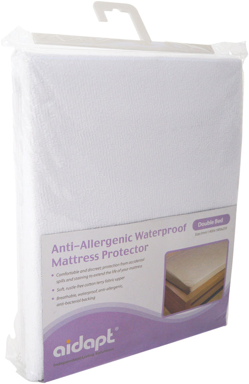 Anti-Allergenic Waterproof Double Size Mattress Protector from Mobility 2 You - Mobility 2 You.