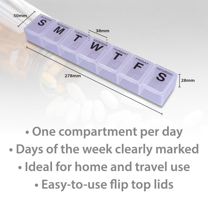 Large Weekly Pill Dispenser from Mobility 2 You - Mobility 2 You.