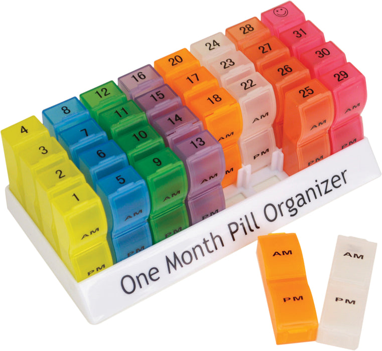Colourful One Month Pill Organiser from Mobility 2 You - Mobility 2 You.