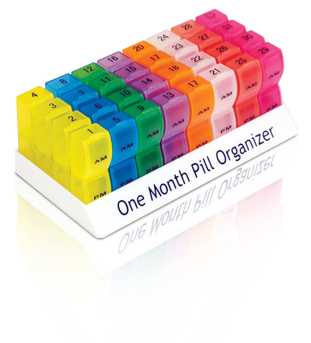Colourful One Month Pill Organiser from Mobility 2 You - Mobility 2 You.