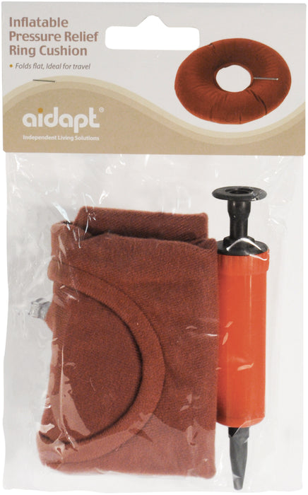 Inflatable Pressure Relief Ring Cushion Maroon from Mobility 2 You - Mobility 2 You.