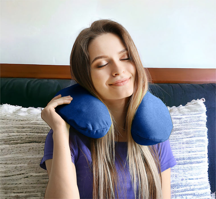 Memory Foam Neck Cushion Blue from Mobility 2 You - Mobility 2 You.