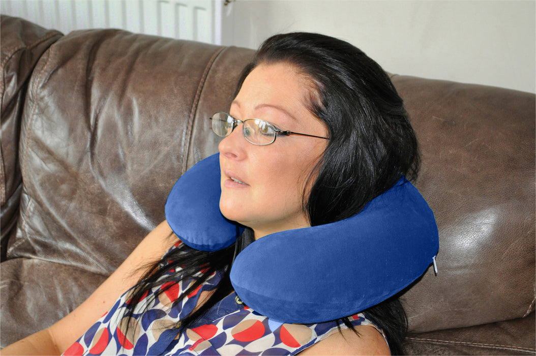 Memory Foam Neck Cushion Blue from Mobility 2 You - Mobility 2 You.