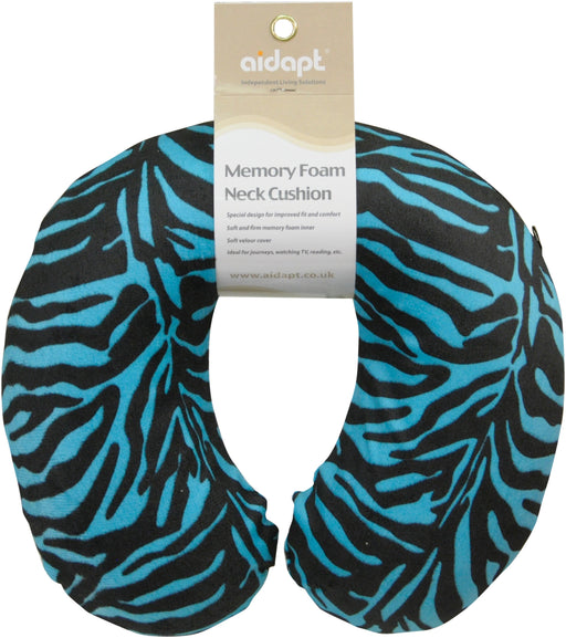 Memory Foam Neck Cushion Blue Tiger from Mobility 2 You - Mobility 2 You.