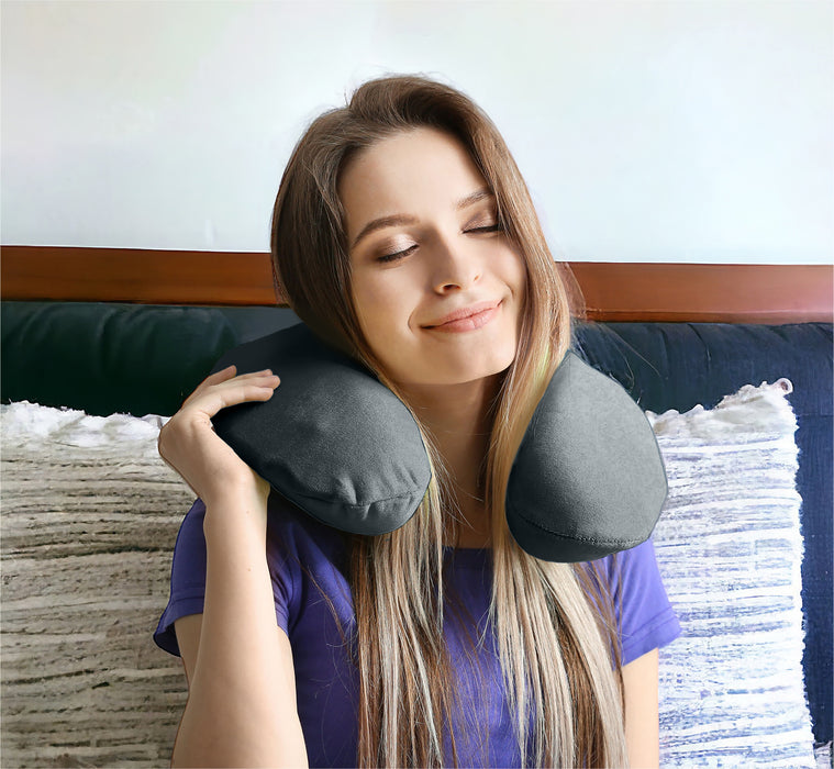 Memory Foam Neck Cushion Grey from Mobility 2 You - Mobility 2 You.