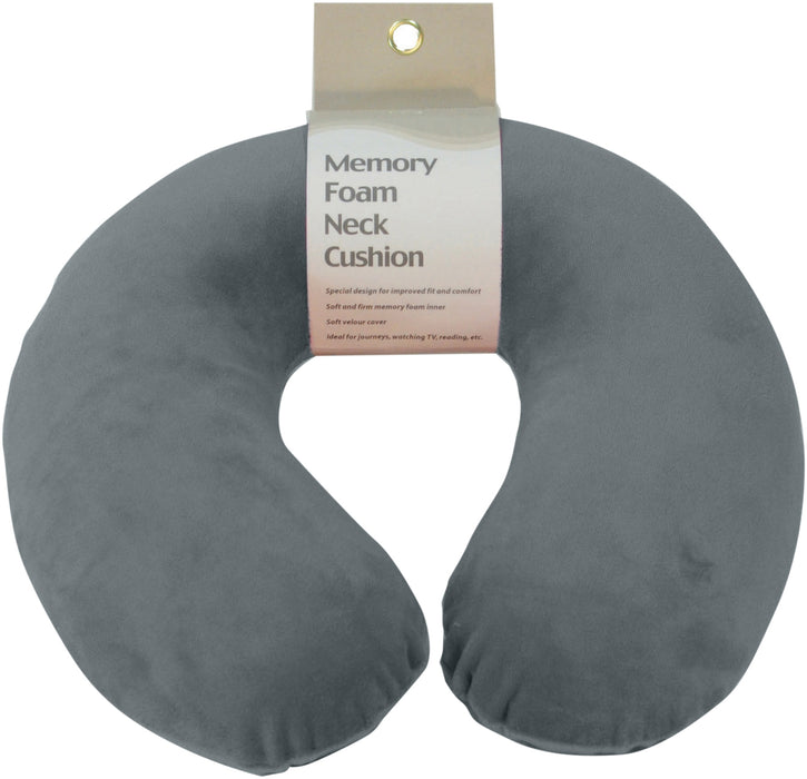 Memory Foam Neck Cushion Grey from Mobility 2 You - Mobility 2 You.