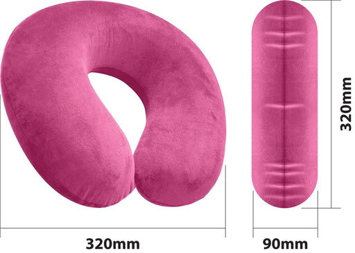 Memory Foam Neck Cushion Hot Pink from Mobility 2 You - Mobility 2 You.