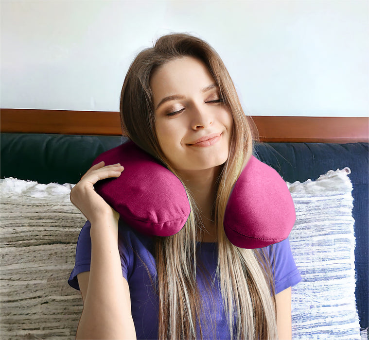 Memory Foam Neck Cushion Hot Pink from Mobility 2 You - Mobility 2 You.