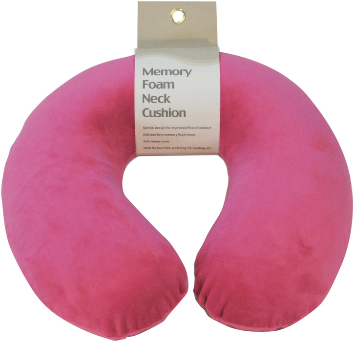 Memory Foam Neck Cushion Hot Pink from Mobility 2 You - Mobility 2 You.