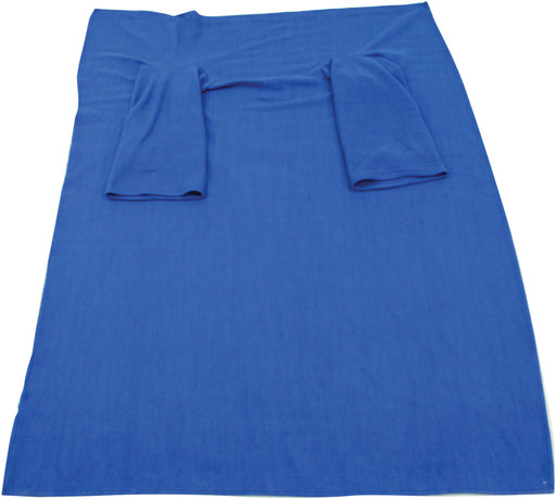 Sleeved Fleece Blanket Blue from Mobility 2 You - Mobility 2 You.