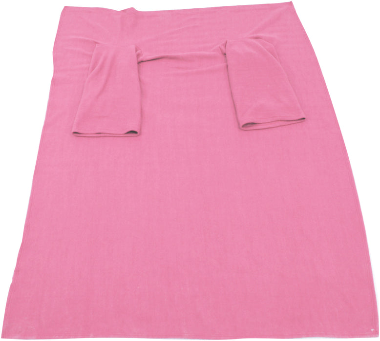 Sleeved Fleece Blanket Pink from Mobility 2 You - Mobility 2 You.