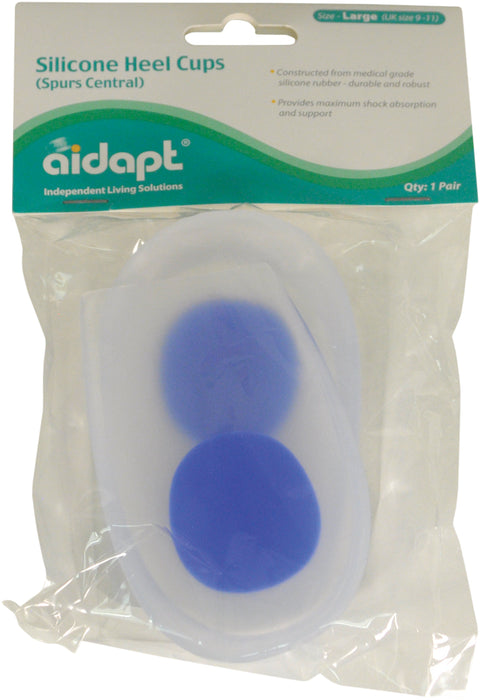 Pair of Medical Grade Silicone Heel Cups (for Spurs Central) Large from Mobility 2 You - Mobility 2 You.