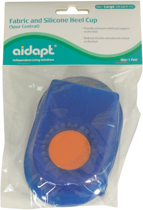Pair of Fabric and Silicone Heel Cup (for Spur Central) Large from Mobility 2 You - Mobility 2 You.