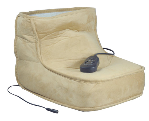 Electric Dual Speed Soft Massaging Beige Foot Boot with Heat from Mobility 2 You - Mobility 2 You.