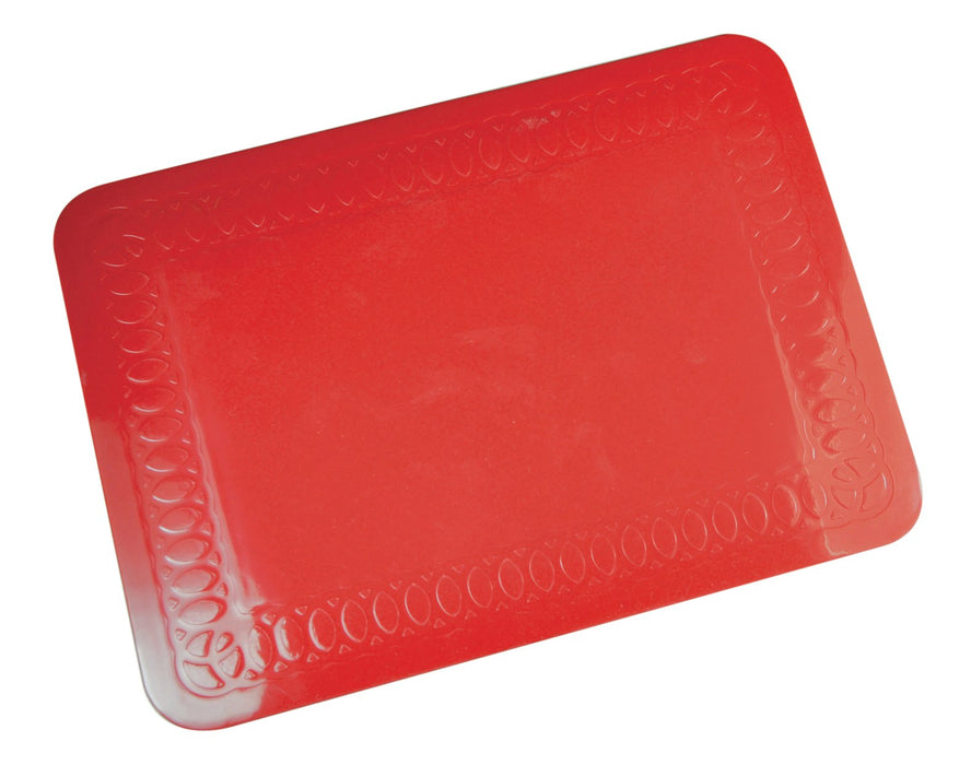 Tenura Silicone Rubber Red Anti Slip Rectangular Mat 250×180 mm from Mobility 2 You - Mobility 2 You.