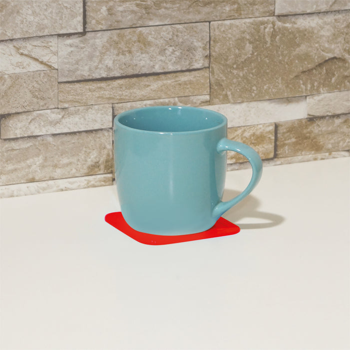 Anti Slip Silicone Red Rubber Square Coaster (Pack of 4) from Mobility 2 You - Mobility 2 You.