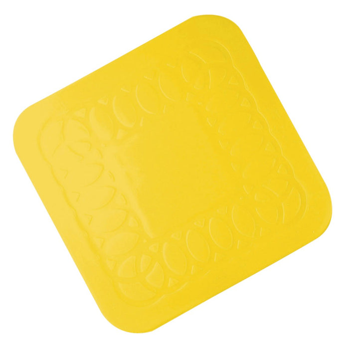 Tenura Anti Slip Silicone Yellow Rubber Square Coaster (Pack of 4) from Mobility 2 You - Mobility 2 You.