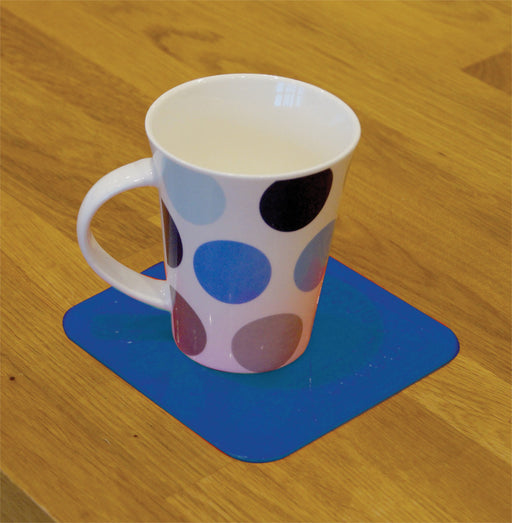 Tenura Silicone Rubber Blue Anti Slip Square Mat/Coaster 140 x 140mm from Mobility 2 You - Mobility 2 You.