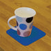 Tenura Silicone Rubber Blue Anti Slip Square Mat/Coaster 140 x 140mm from Mobility 2 You - Mobility 2 You.