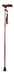 Extendable Plastic Handled Walking Stick with Engraved Pattern Brown from Mobility 2 You - Mobility 2 You.