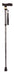 Extendable Plastic Handled Walking Stick with Engraved Pattern Black from Mobility 2 You - Mobility 2 You.