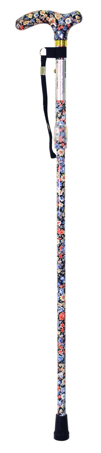 Deluxe Folding Walking Cane Japanese Floral from Mobility 2 You - Mobility 2 You.