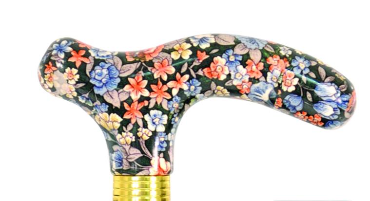 Deluxe Folding Walking Cane Japanese Floral from Mobility 2 You - Mobility 2 You.