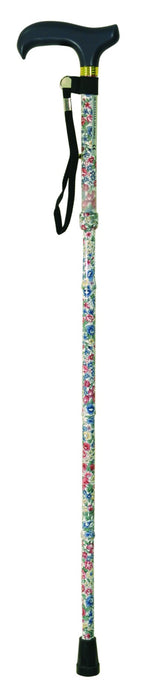 Deluxe Folding Walking Cane Japanese White from Mobility 2 You - Mobility 2 You.