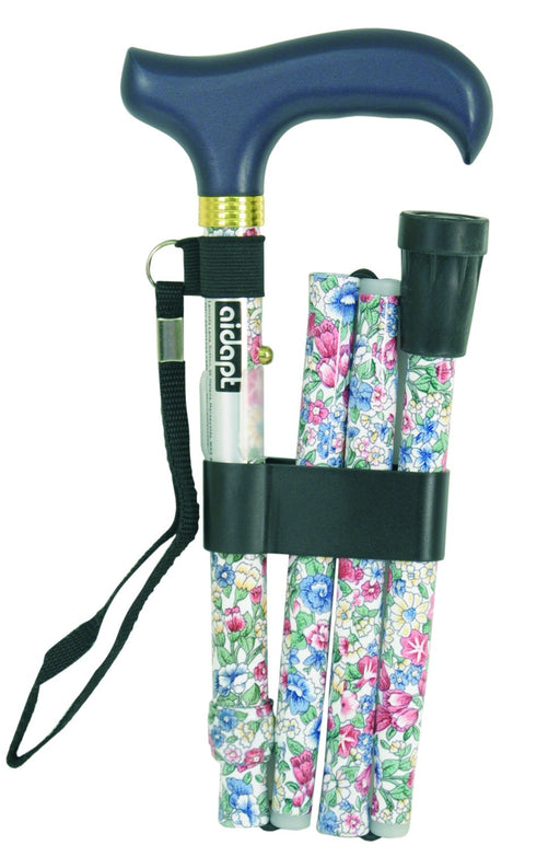 Deluxe Folding Walking Cane Japanese White from Mobility 2 You - Mobility 2 You.