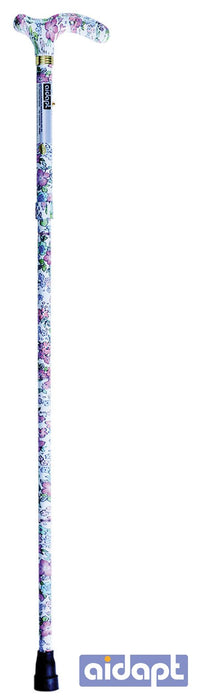 Deluxe Folding Walking Cane Floral from Mobility 2 You - Mobility 2 You.