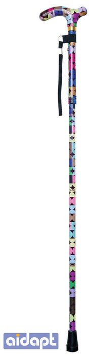 Deluxe Folding Walking Cane Colour Sixties from Mobility 2 You - Mobility 2 You.