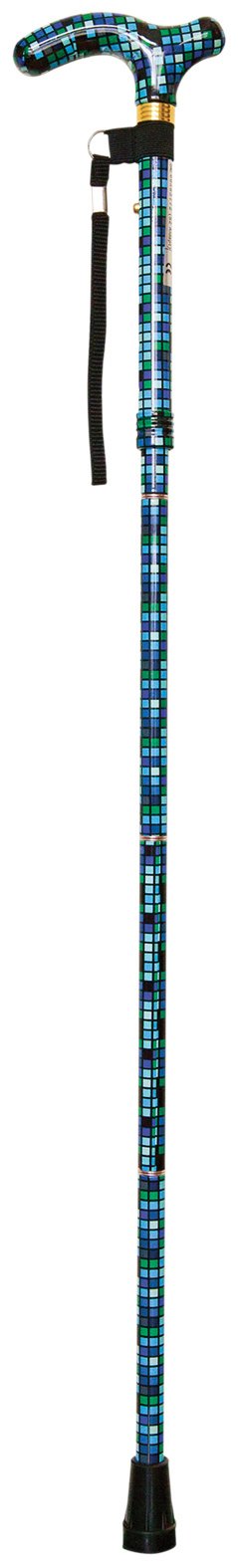Deluxe Folding Walking Cane Colour Tile from Mobility 2 You - Mobility 2 You.