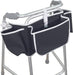 Apron Bag for Walking Frames – Black / White from Mobility 2 You - Mobility 2 You.