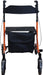 Deluxe Ultra Lightweight Folding 4 Wheeled Orange Rollator from Mobility 2 You - Mobility 2 You.