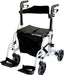 Duo Deluxe White Rollator and Transit Chair in One from Mobility 2 You - Mobility 2 You.