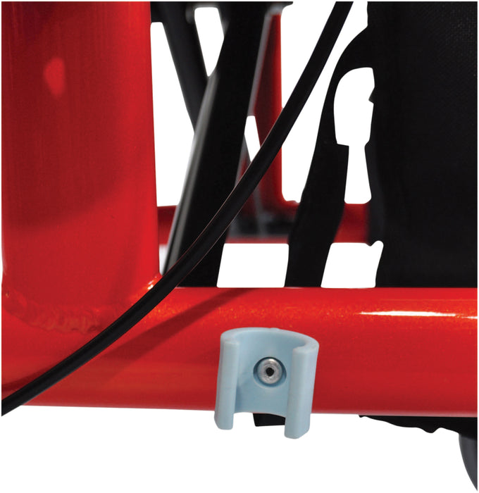Duo Deluxe Red Rollator and Transit Chair in One from Mobility 2 You - Mobility 2 You.