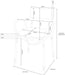 Essex Height Adjustable Commode Chair Grey from Mobility 2 You - Mobility 2 You.